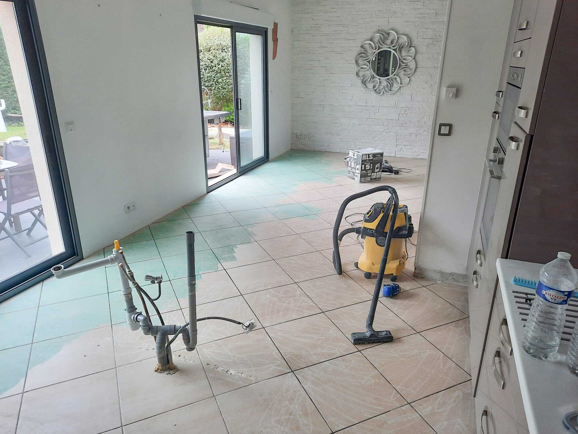 Pose de carrelage et faïence réalisée par Draveil Rénovation